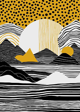 Abstract Rustic Landscape