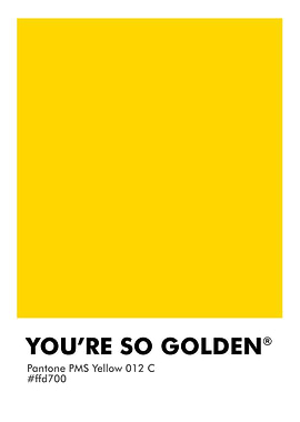 PANTONE YOU RE SO GOLDEN