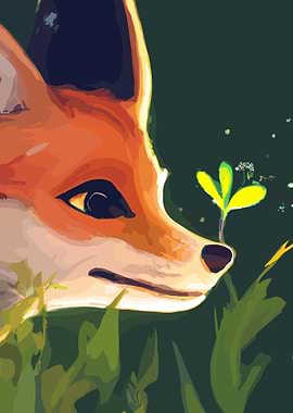 Cute Fox Painting