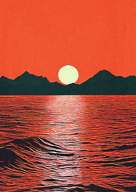 Sunrise Ocean Vintage