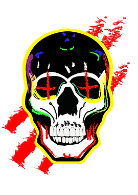 Skull vector horror hand