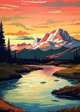 Retro Mountain Vintage