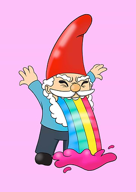 Fun Gnome Vomiting Rainbow