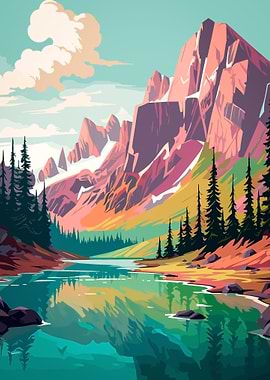 Retro Mountain Vintage