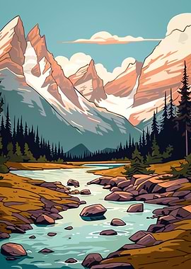 Retro Mountain Vintage