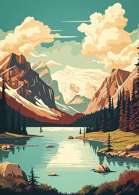 Retro Mountain Vintage