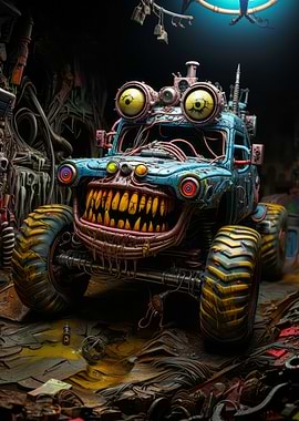 Dystopian monster car v4