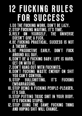 12 Fucking Rules For Focus