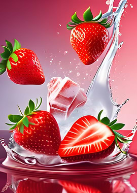 Fresh red strawberries