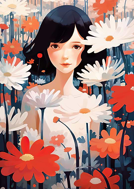 Daisy Girl Painting