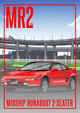 JDM Legend red MR2 SW20