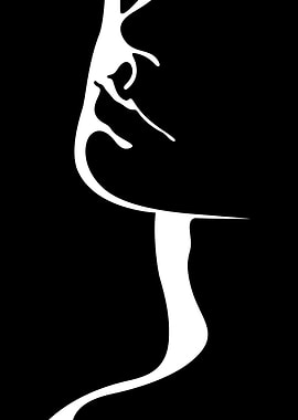 Woman Face Minimalist Art