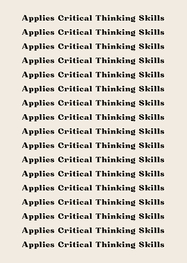 Applies Critical Thinking