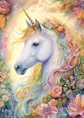 Romantic Flower Unicorn
