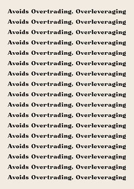 Avoids Overtrading Overle