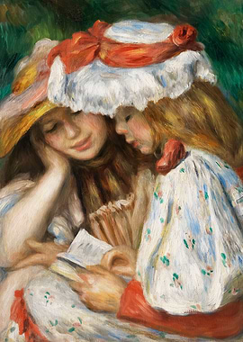 Two Girls Reading