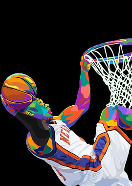 Man basketball pop art