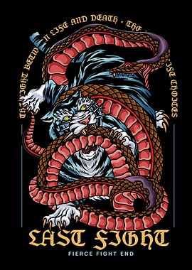 Tiger vs Snake Tattoo Text