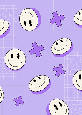Lilac Groovy Smiley