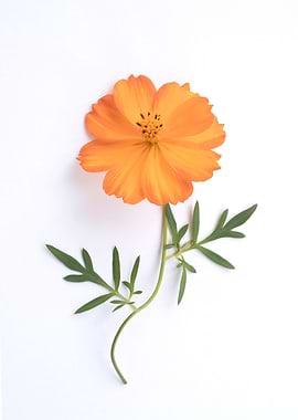 Orange cosmos flower