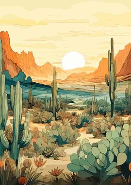 Scenic Desert Hills Shrubs