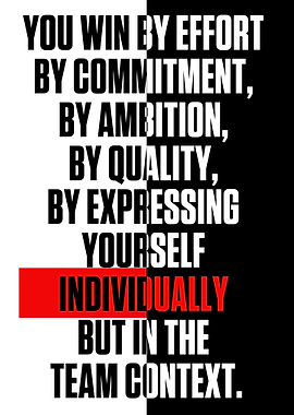 You win by effort by commi