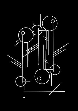 black and white geometric