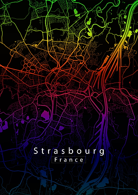 Strasbourg France City Map