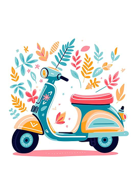 cute boho scooter