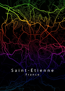Saint Etienne City Map