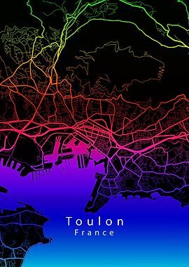 Toulon France City Map