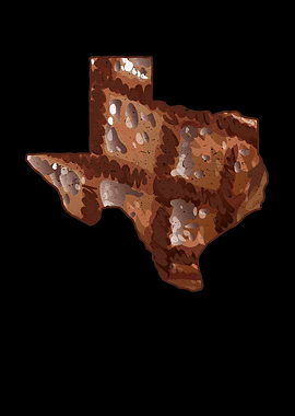 Texas beef meat in black