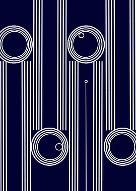 Abstract Blue Geometry art