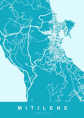 MAP MYTILENE GREECE