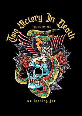 Eagle Skull Tattoo Text