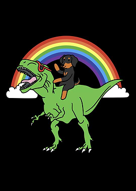 Dachshund T Rex Dinosaur