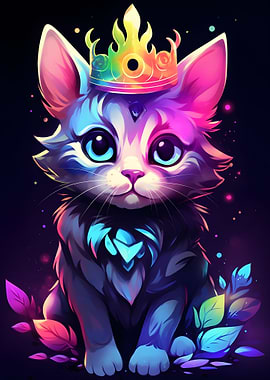 Cute Royal Kitty