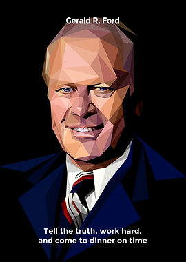 GeraldFord Low Poly Quote