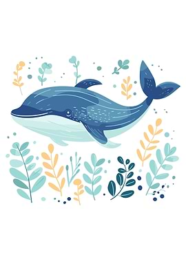 Cute Whale Boho style