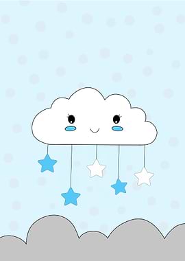 kids poster cloud