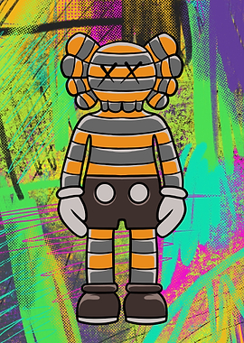 Kaws Dolls unique abstract