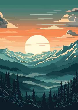 Forest Mountain Landscape