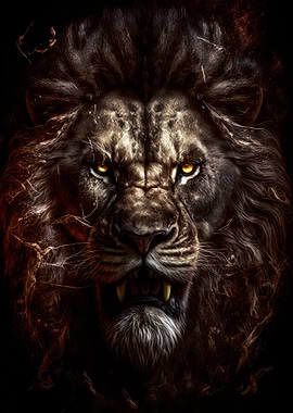 golden lion king art