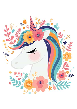 Cute Unicorn Boho style