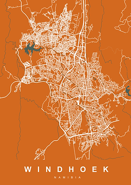 MAP WINDHOEK NAMIBIA