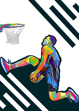 Man playing basketball