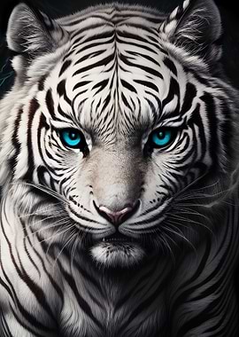 Blue Eyed White Tiger