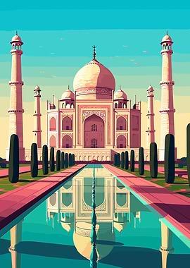 Taj Mahal Vector Art