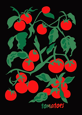 Retro Tomatoes Poster