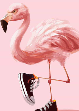 Falmingo Wearing Sneaker